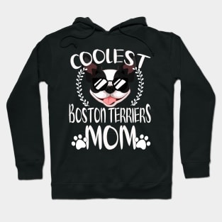 Glasses Coolest Boston Terriers Dog Mom Hoodie